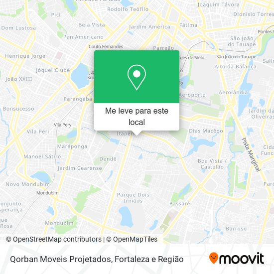 Qorban Moveis Projetados mapa