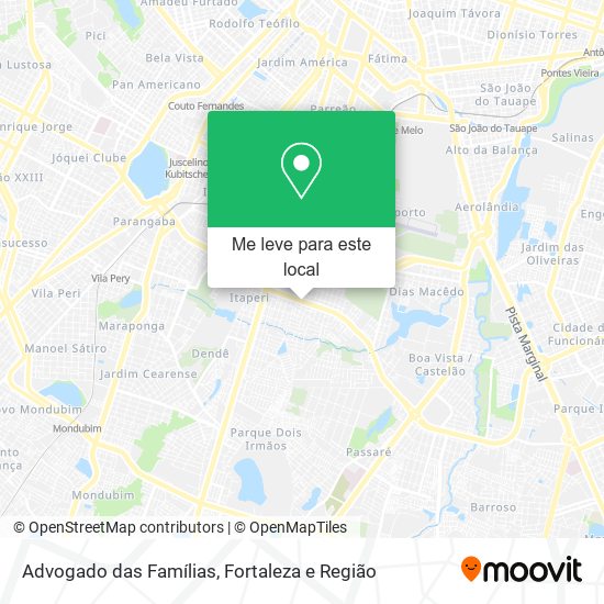 Advogado das Famílias mapa