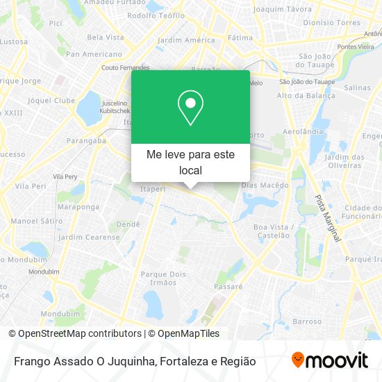 Frango Assado O Juquinha mapa