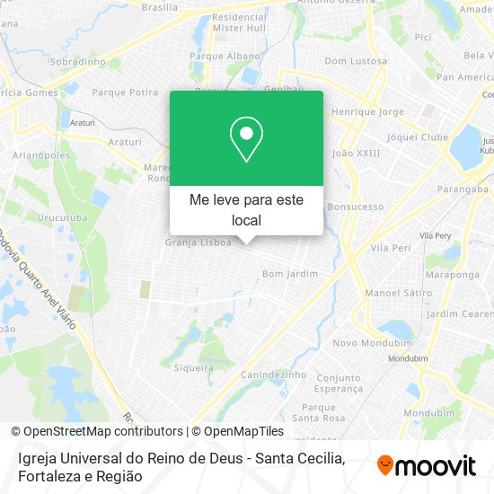 Igreja Universal do Reino de Deus - Santa Cecilia mapa