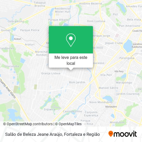 Salão de Beleza Jeane Araújo mapa