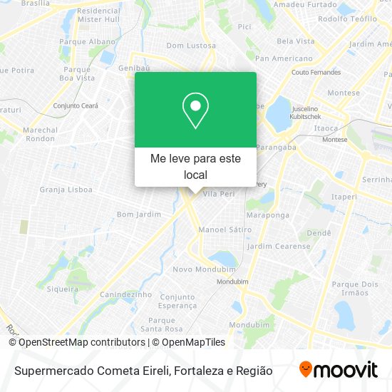 Supermercado Cometa Eireli mapa