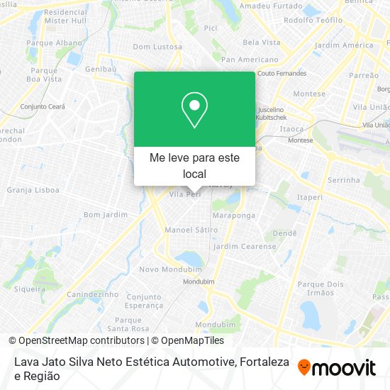 Lava Jato Silva Neto Estética Automotive mapa