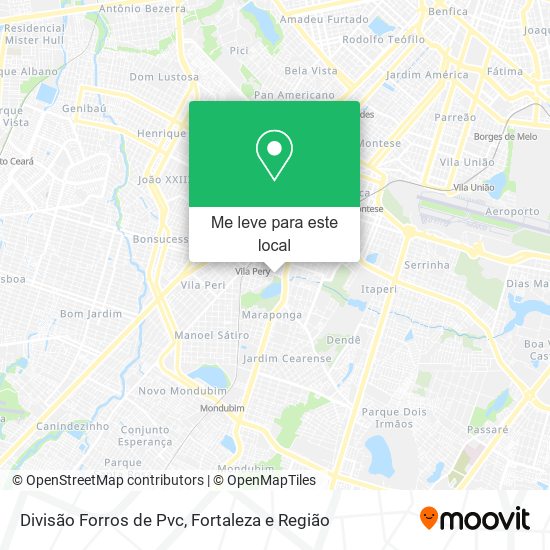 Divisão Forros de Pvc mapa