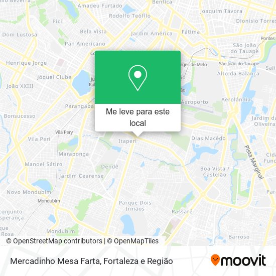 Mercadinho Mesa Farta mapa