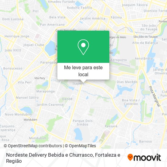 Nordeste Delivery Bebida e Churrasco mapa