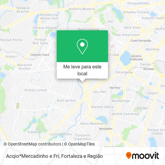 Acqio*Mercadinho e Fri mapa