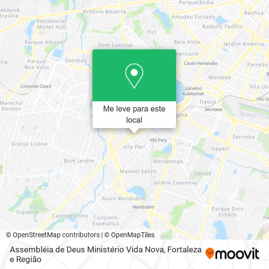 Assembléia de Deus Ministério Vida Nova mapa