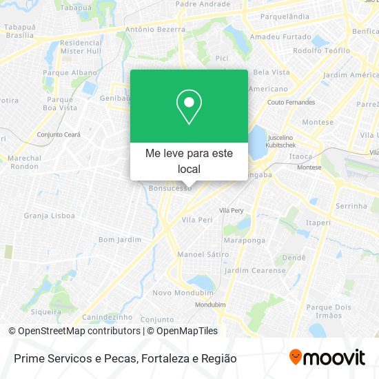 Prime Servicos e Pecas mapa
