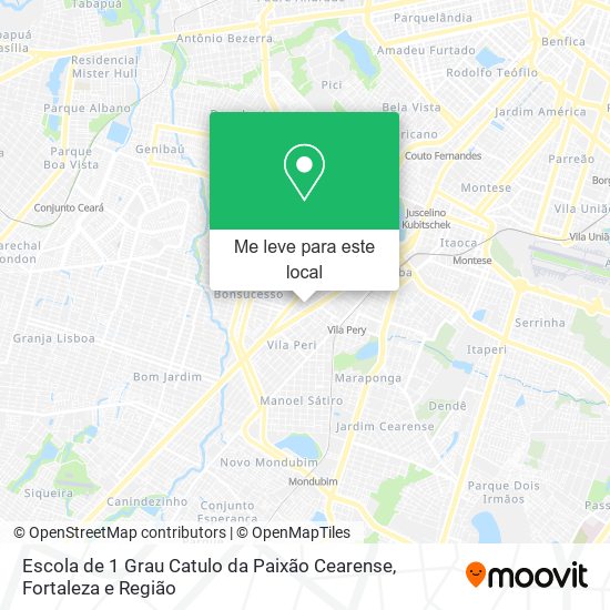 Escola de 1 Grau Catulo da Paixão Cearense mapa