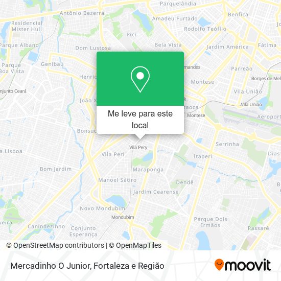 Mercadinho O Junior mapa