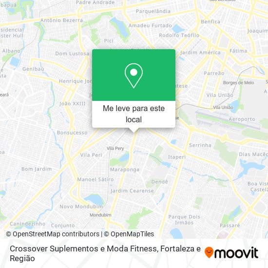 Crossover Suplementos e Moda Fitness mapa