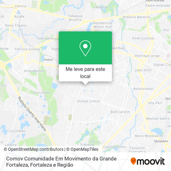 Comov Comunidade Em Movimento da Grande Fortaleza mapa