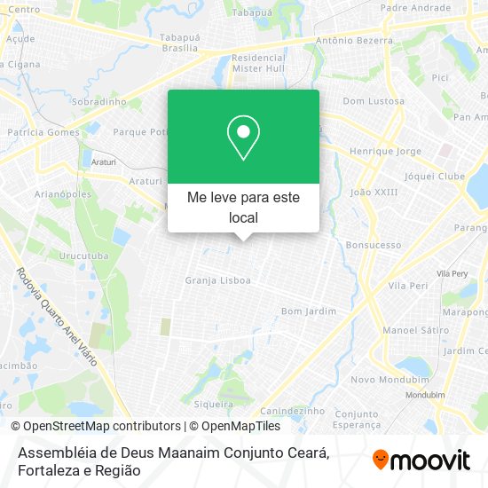 Assembléia de Deus Maanaim Conjunto Ceará mapa