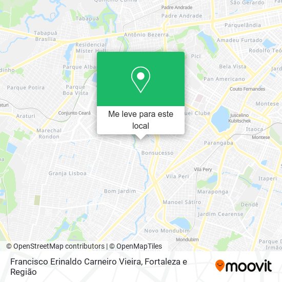 Francisco Erinaldo Carneiro Vieira mapa