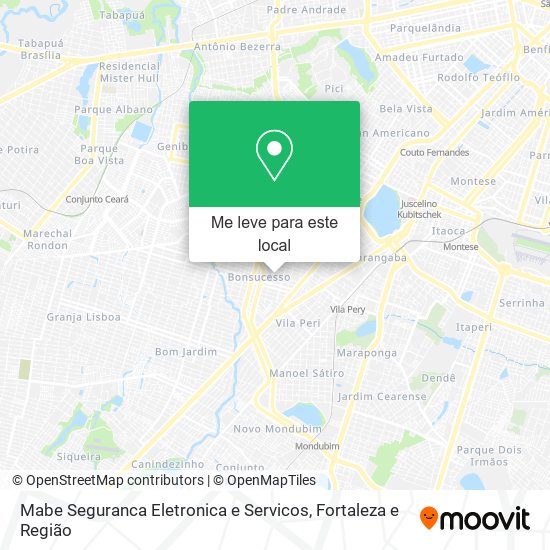 Mabe Seguranca Eletronica e Servicos mapa