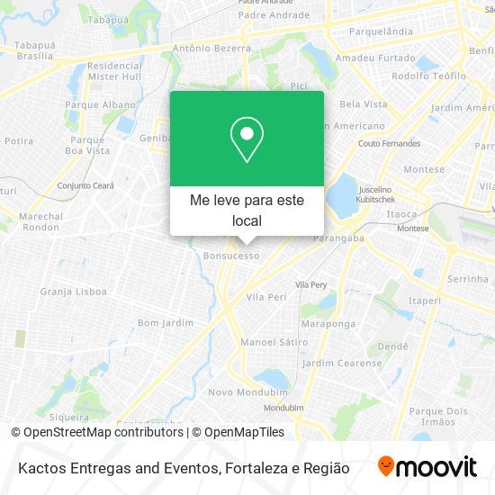 Kactos Entregas and Eventos mapa