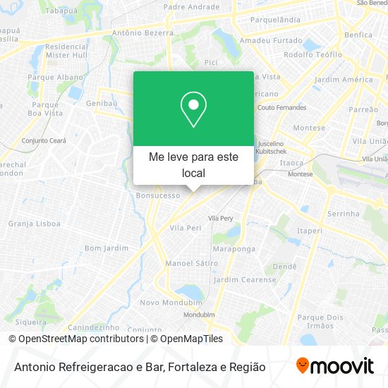 Antonio Refreigeracao e Bar mapa