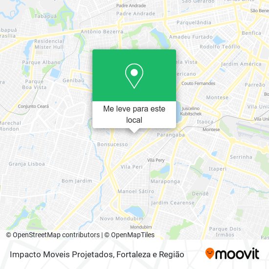 Impacto Moveis Projetados mapa