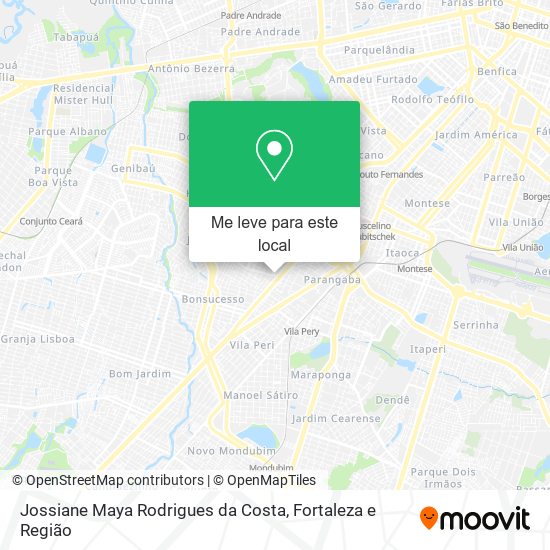 Jossiane Maya Rodrigues da Costa mapa