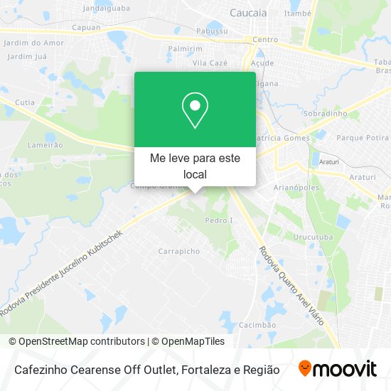 Cafezinho Cearense Off Outlet mapa