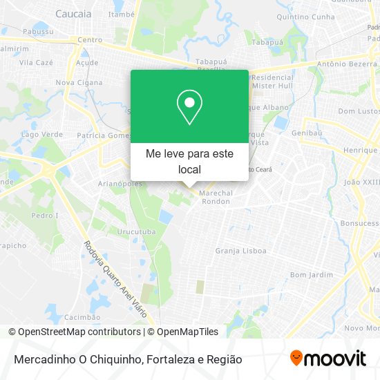 Mercadinho O Chiquinho mapa