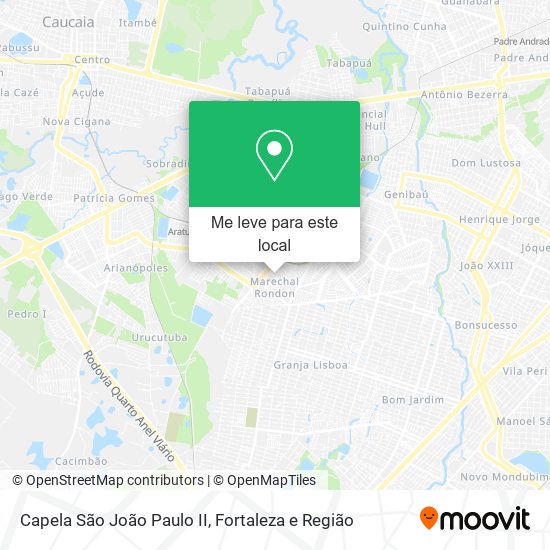 Capela São João Paulo II mapa