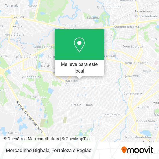 Mercadinho Bigbala mapa