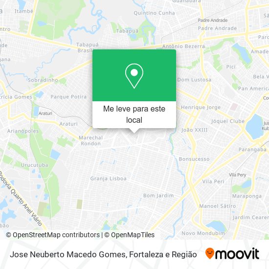 Jose Neuberto Macedo Gomes mapa