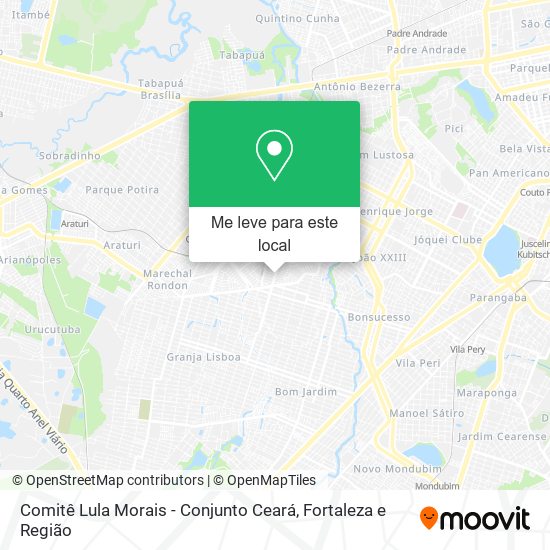 Comitê Lula Morais - Conjunto Ceará mapa