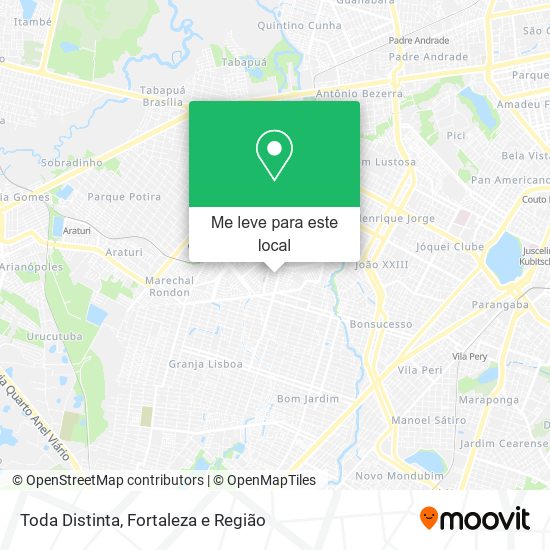 Toda Distinta mapa