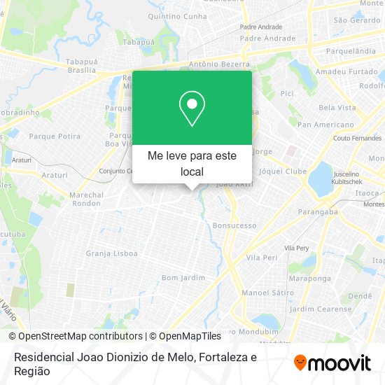 Residencial Joao Dionizio de Melo mapa