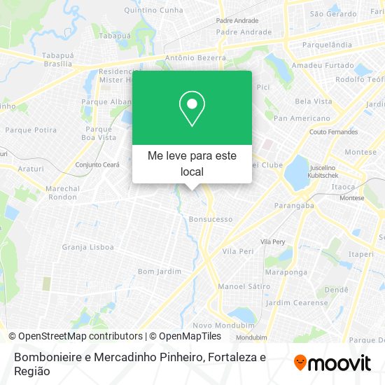 Bombonieire e Mercadinho Pinheiro mapa