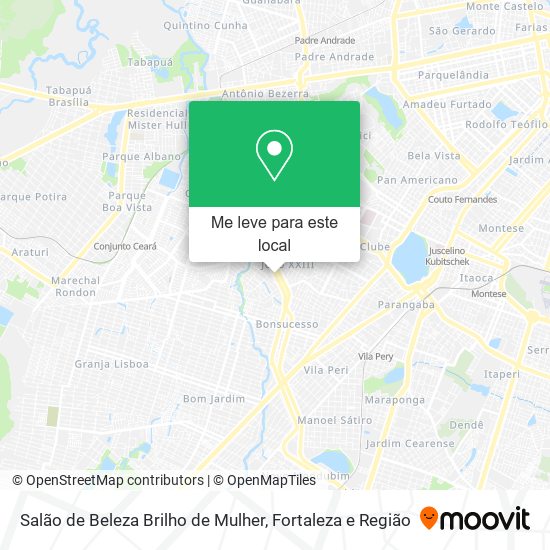 Salão de Beleza Brilho de Mulher mapa