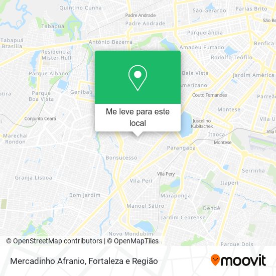 Mercadinho Afranio mapa