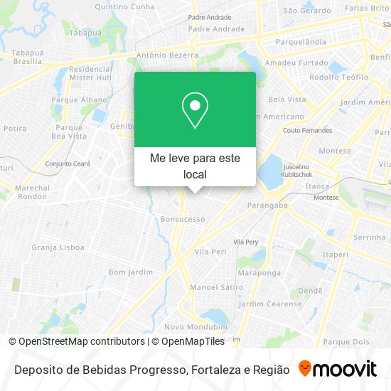 Deposito de Bebidas Progresso mapa