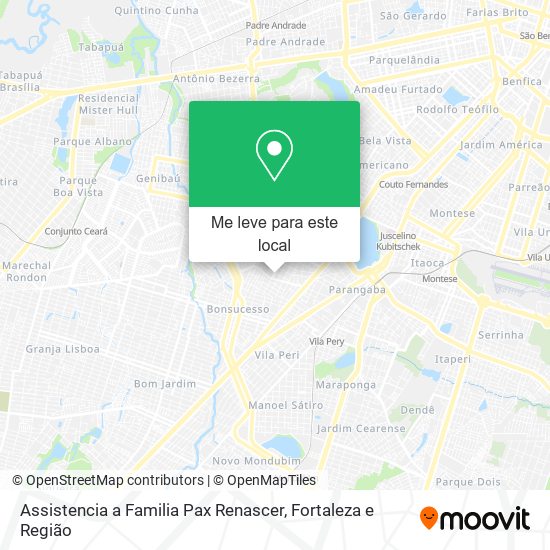 Assistencia a Familia Pax Renascer mapa