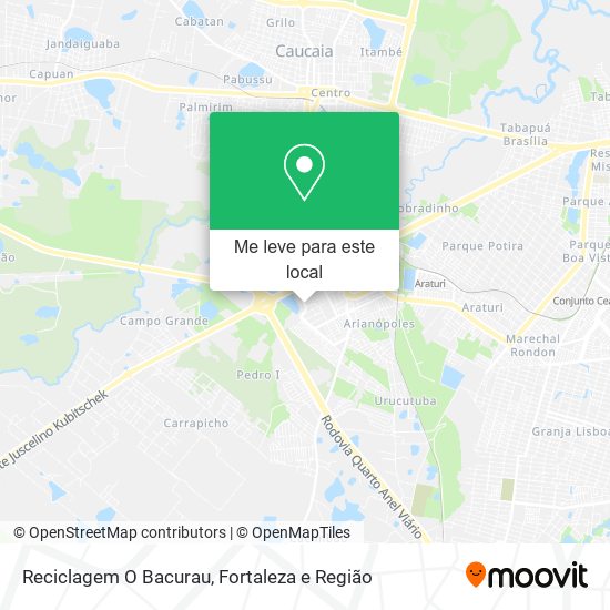 Reciclagem O Bacurau mapa