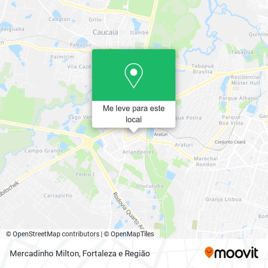 Mercadinho Milton mapa