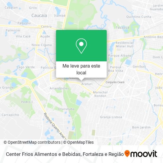 Center Frios Alimentos e Bebidas mapa