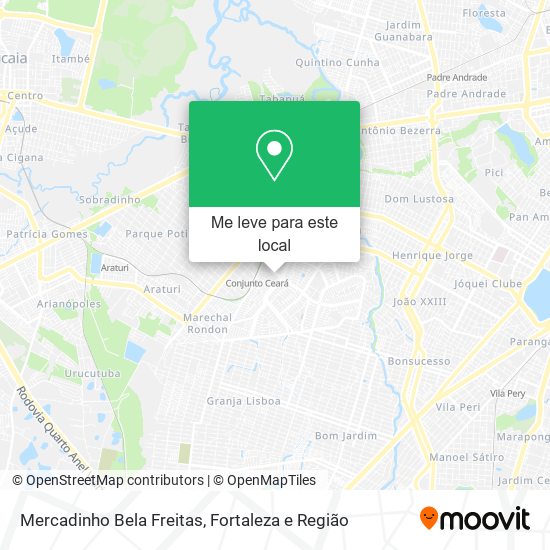 Mercadinho Bela Freitas mapa