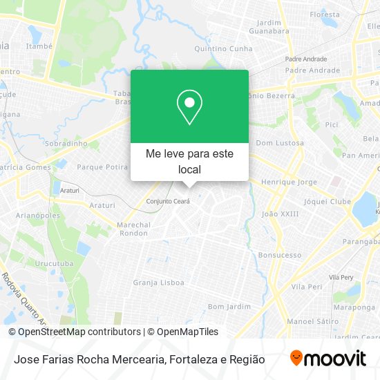 Jose Farias Rocha Mercearia mapa