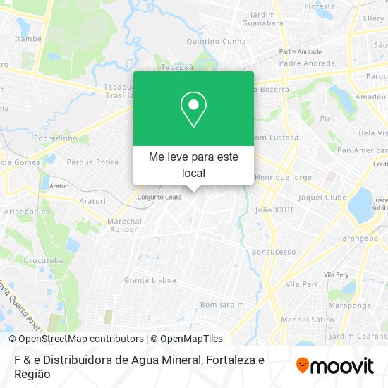 F & e Distribuidora de Agua Mineral mapa