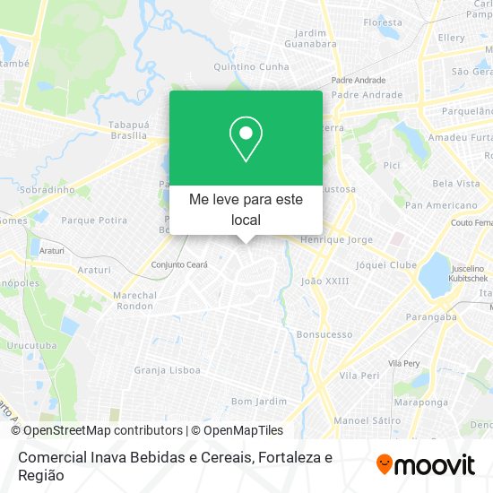 Comercial Inava Bebidas e Cereais mapa