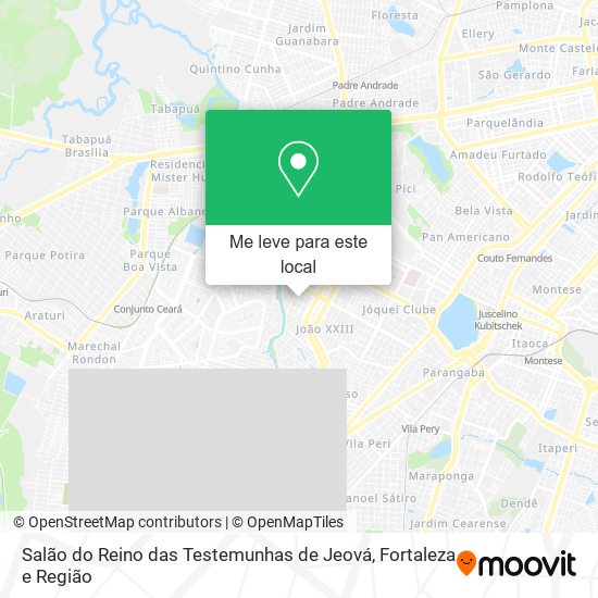 Salão do Reino das Testemunhas de Jeová mapa