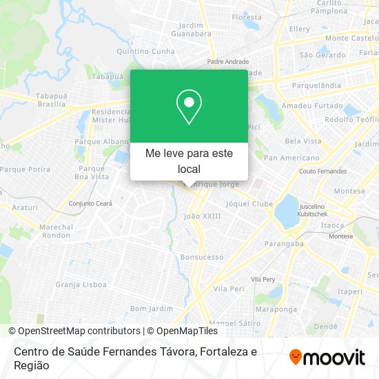 Centro de Saúde Fernandes Távora mapa