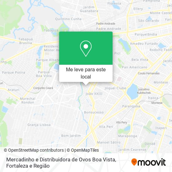 Mercadinho e Distribuidora de Ovos Boa Vista mapa