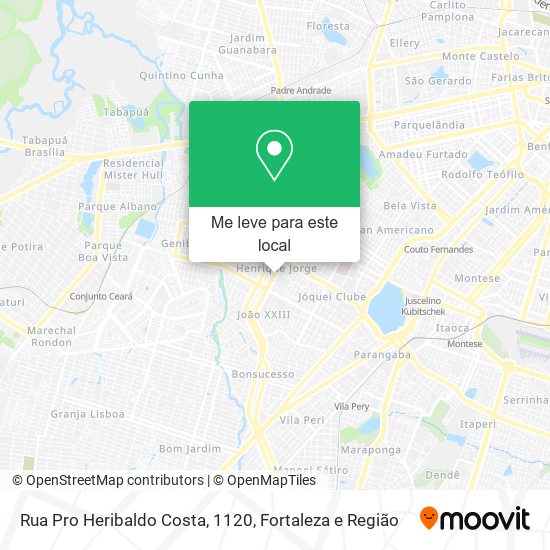 Rua Pro Heribaldo Costa, 1120 mapa