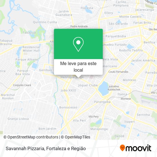 Savannah Pizzaria mapa