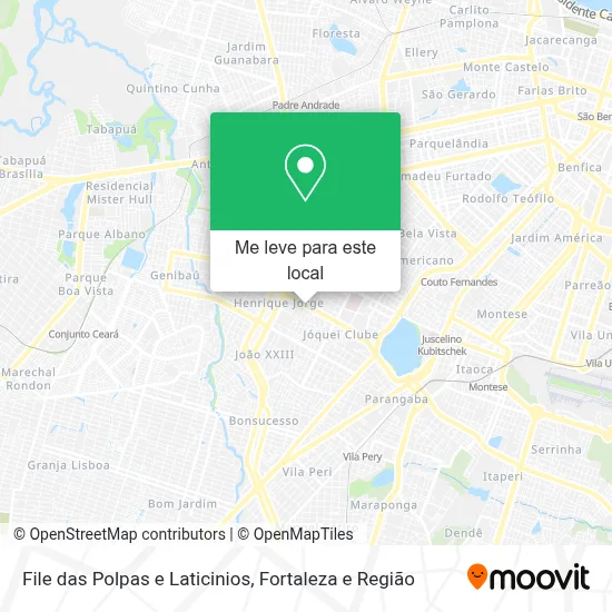 File das Polpas e Laticinios mapa